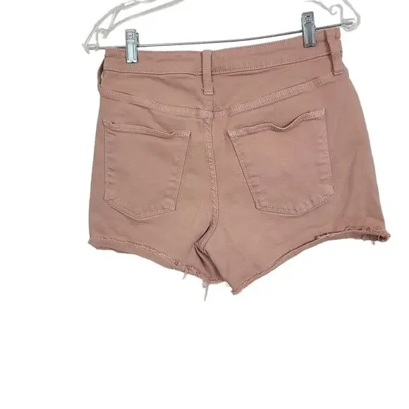 Universal Thread Raw Hem Shorts Womens Pink Causal Summer Denim Festival Boho 8 - Picture 3 of 12